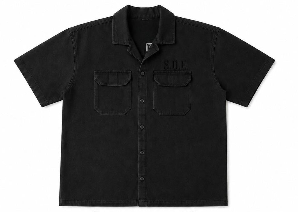 Vintage Oversized Shirt — Black Charcoal