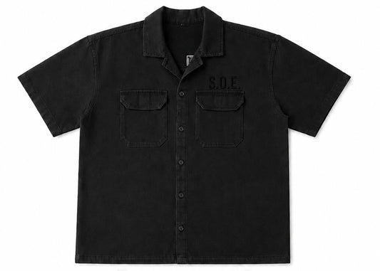 Vintage Oversized Shirt — Black Charcoal