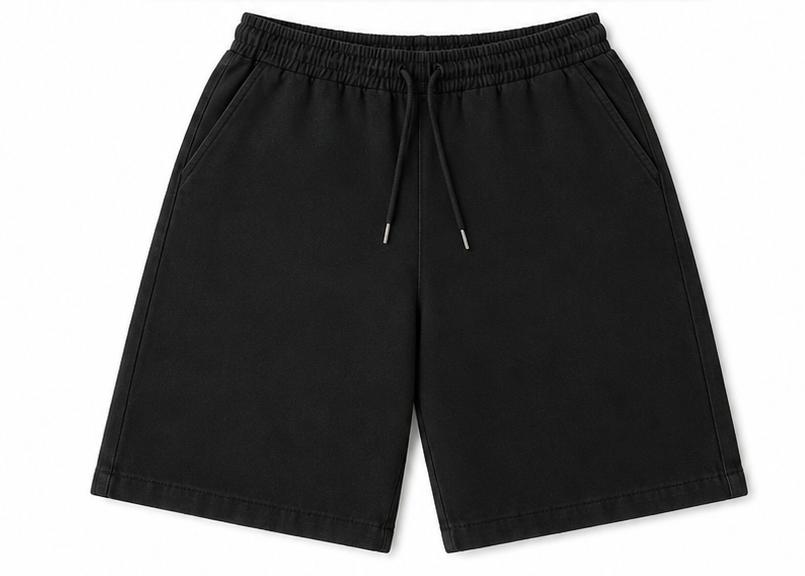 Vintage Oversized Shorts — Black Charcoal