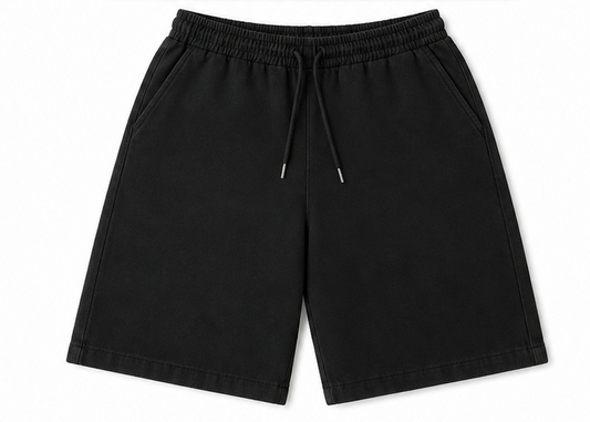 Vintage Oversized Shorts — Black Charcoal