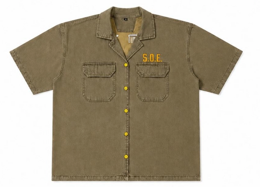 Vintage Oversized Shirt — Vintage Olive